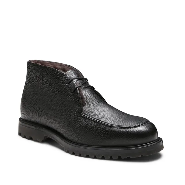 F.lli Rossetti Desert Boot Uomo Pelle Nera Suola Carrarmato