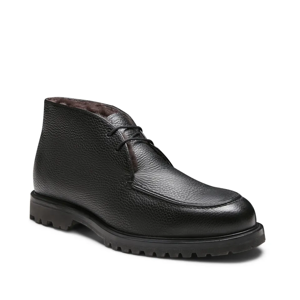 F.lli Rossetti Desert Boot Uomo Pelle Nera Suola Carrarmato