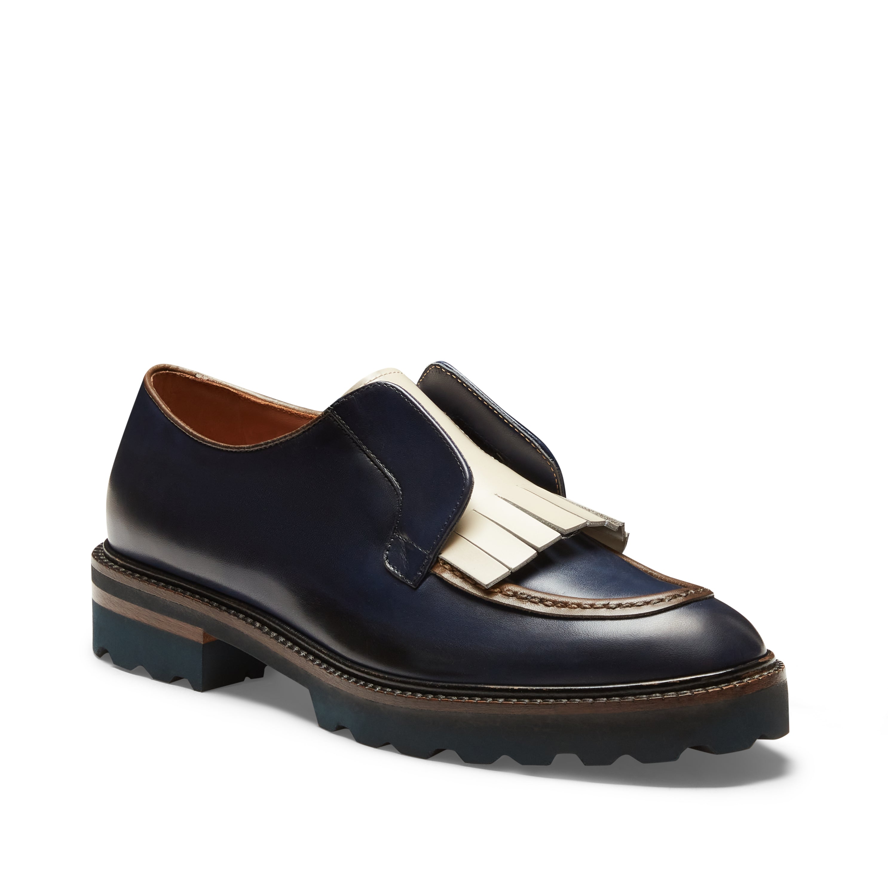 F.lli Rossetti Dandy Derby Donna Pelle Navy Avorio 68288