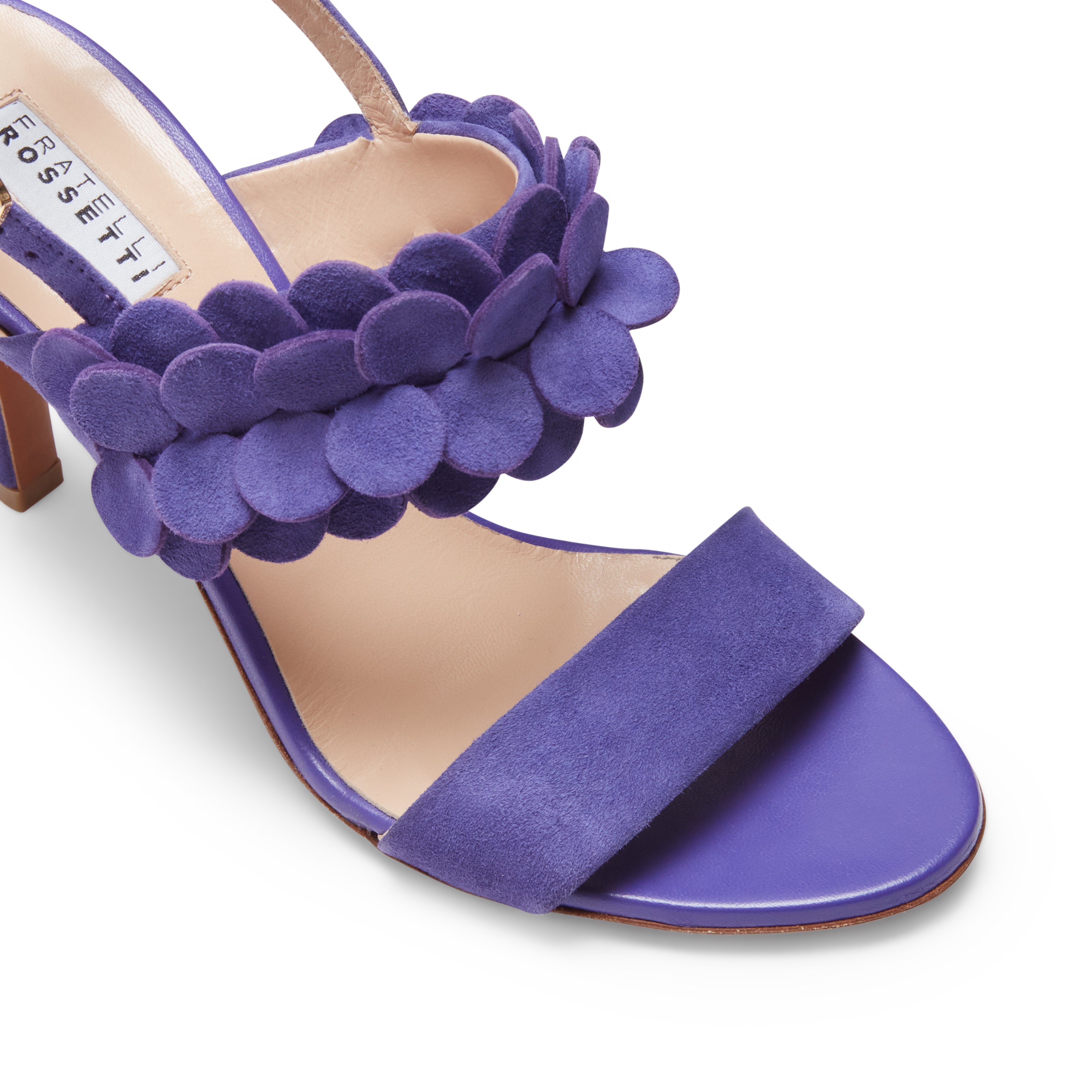 F.lli Rossetti 68261 sandalo viola in suede tacco 90