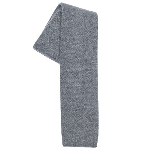 Stefano Bemer cravatta grigio chiaro lana maglia 8 cm