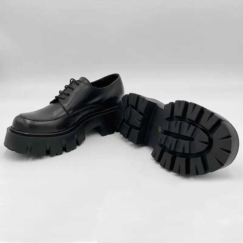 Sandro Barbera & Figli Ambra 6 Derby Biker donna pelle nero 40