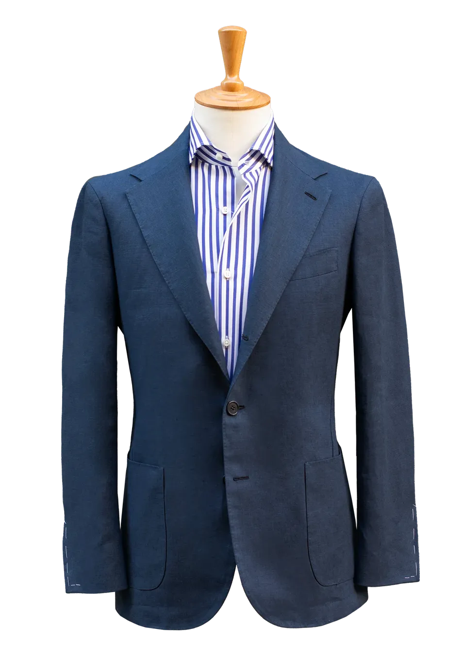 Stefano Bemer Blazers SV2104 Giacca Lino Blu destrutturata