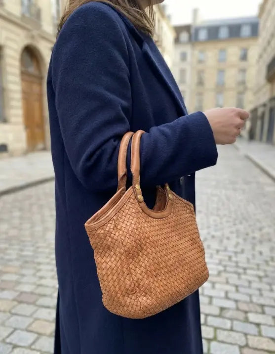 Sandro Barbera BAHD49854 borsa mano donna cuoio intrecciata