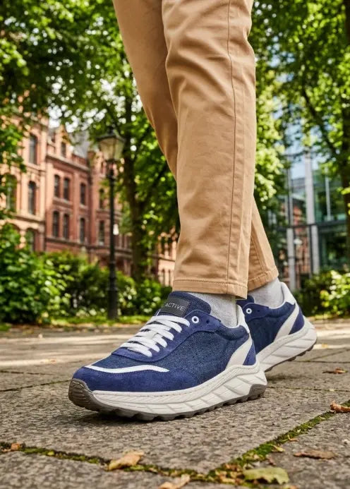 Sandro Barbera Wooly Runix sneaker uomo blu lana merino