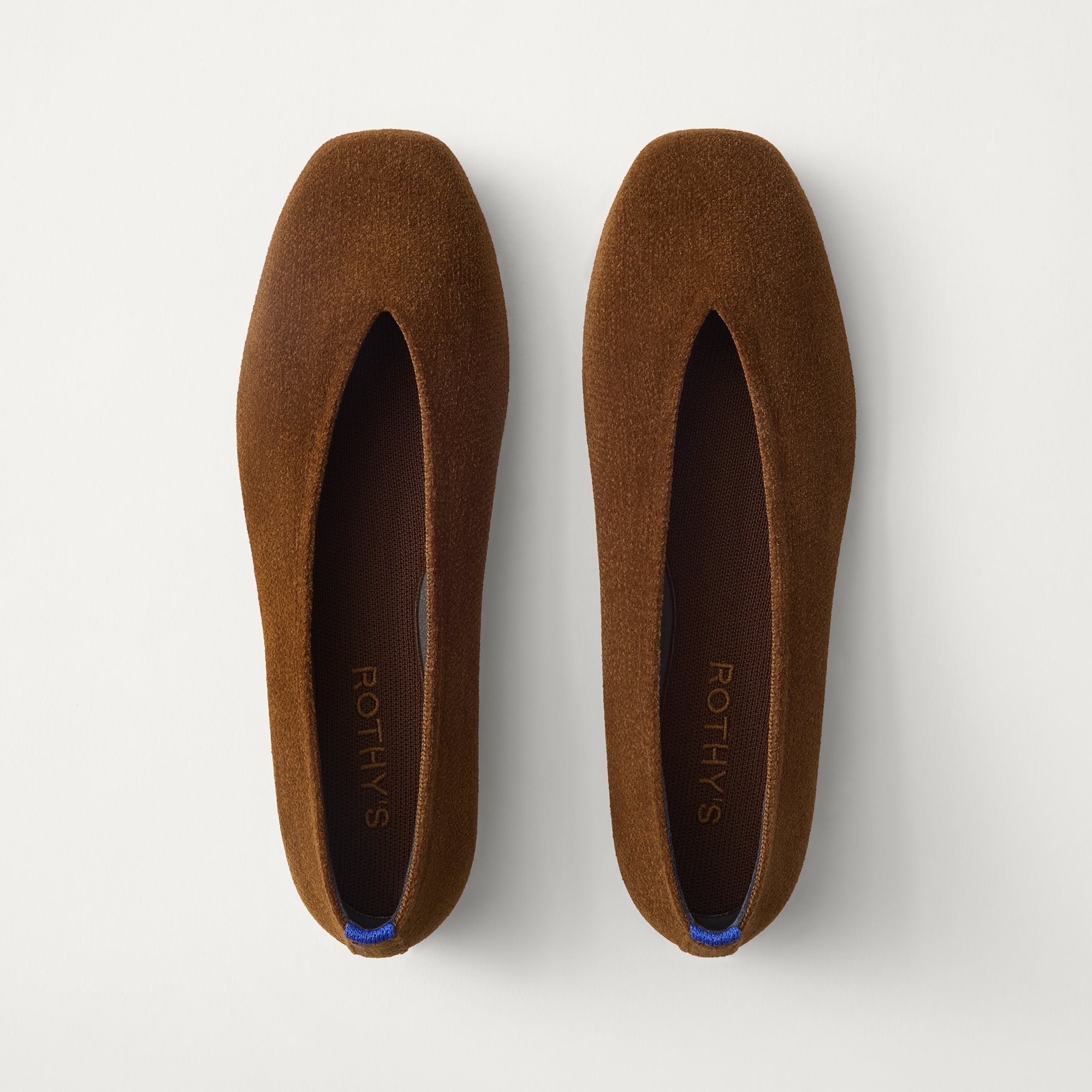 Rothy's The Max Square Ballerina ballerine revelvet russet marrone