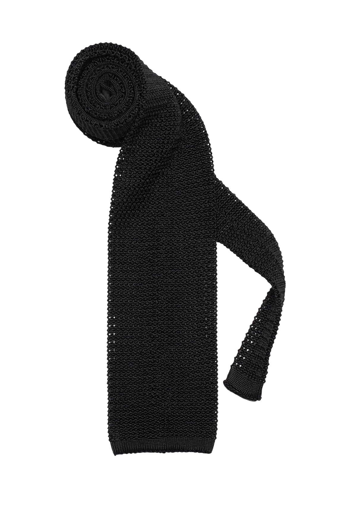 Stefano Bemer Ties cravatta seta nera 8 cm