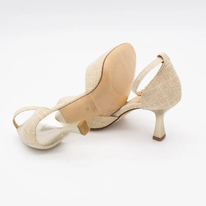 Sandro Barbera & Figli 602 Galassia sandali oro tacco 7 cm pelle