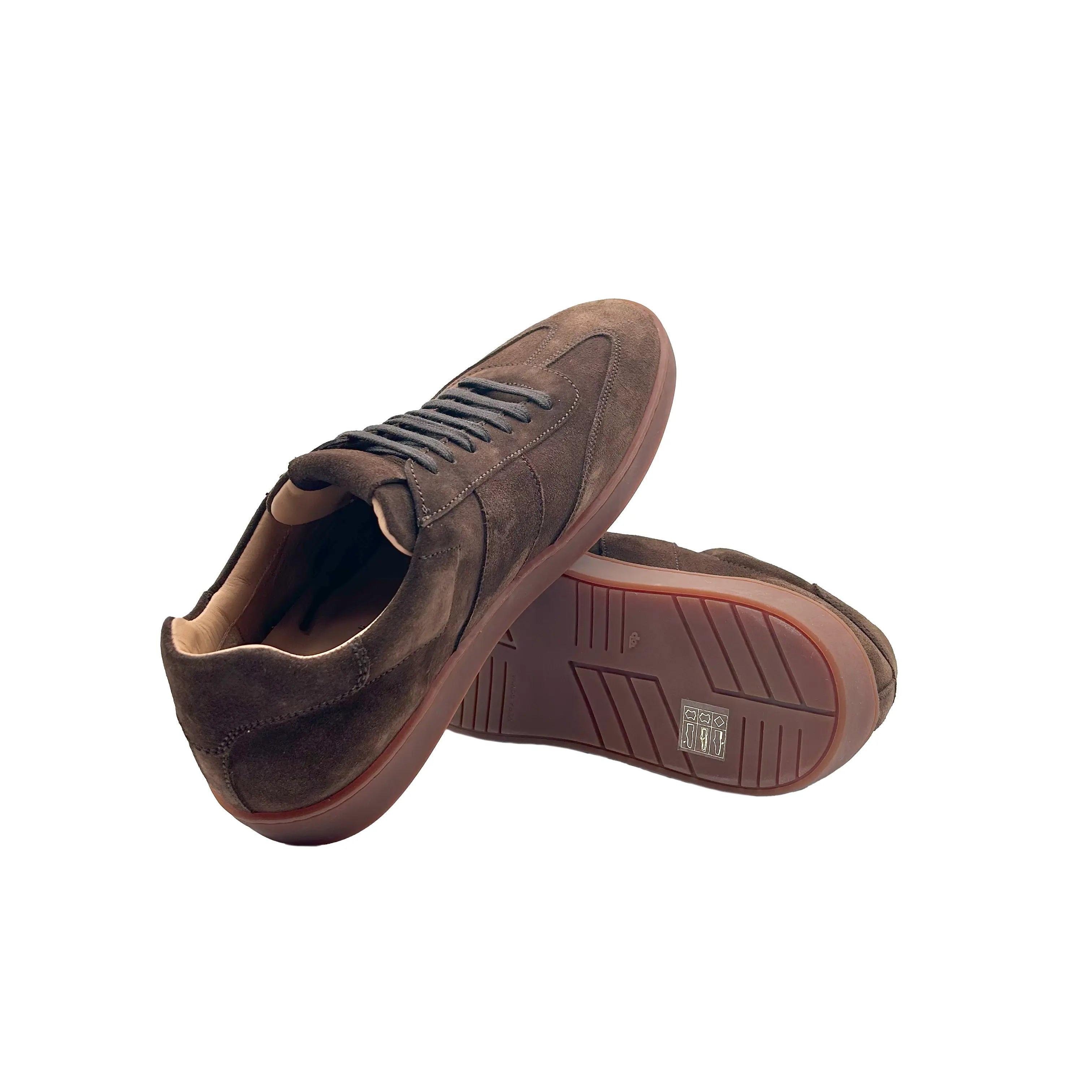 Sandro Barbera Fungiatt sneaker uomo marroni scamosciate