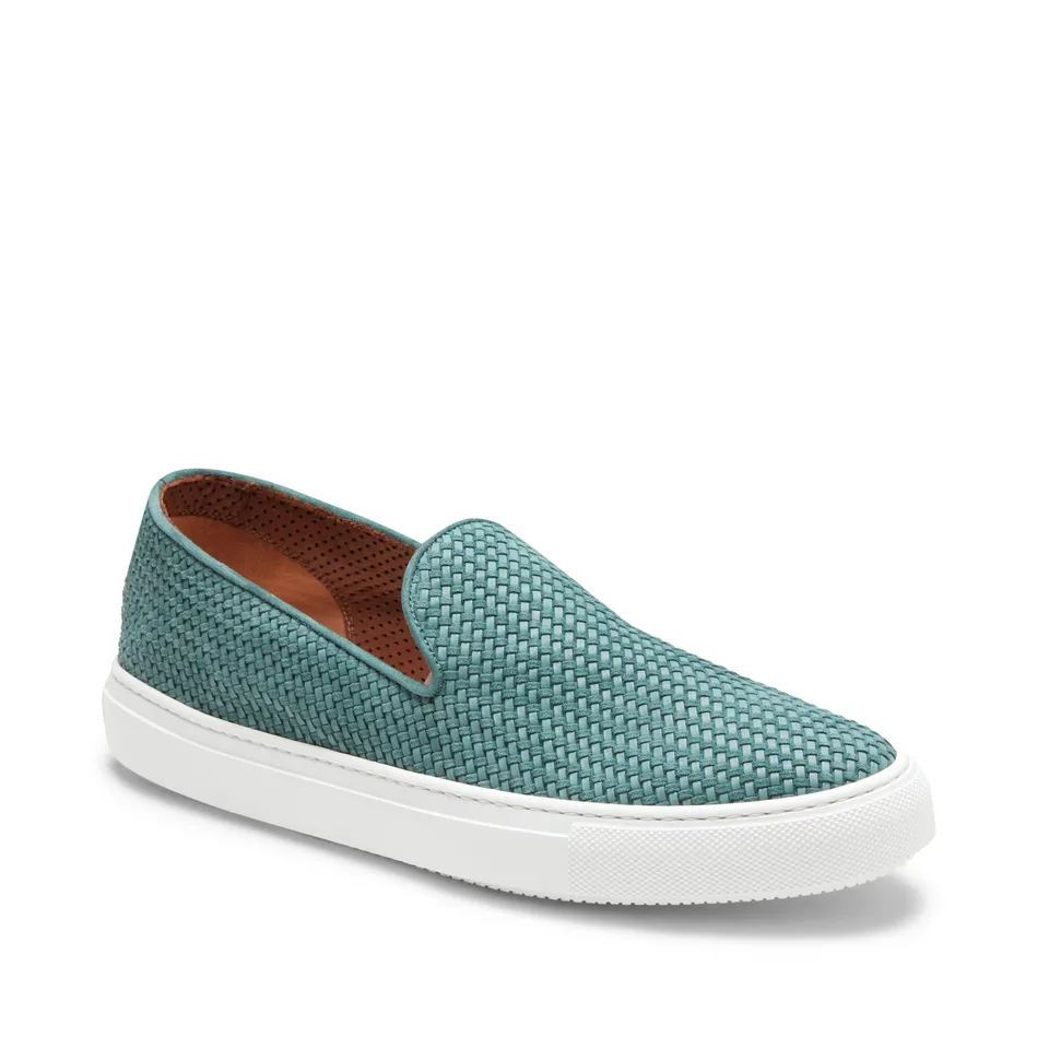 F.lli Rossetti 46056 Slipper Suede Verde Bottiglia Intreccio