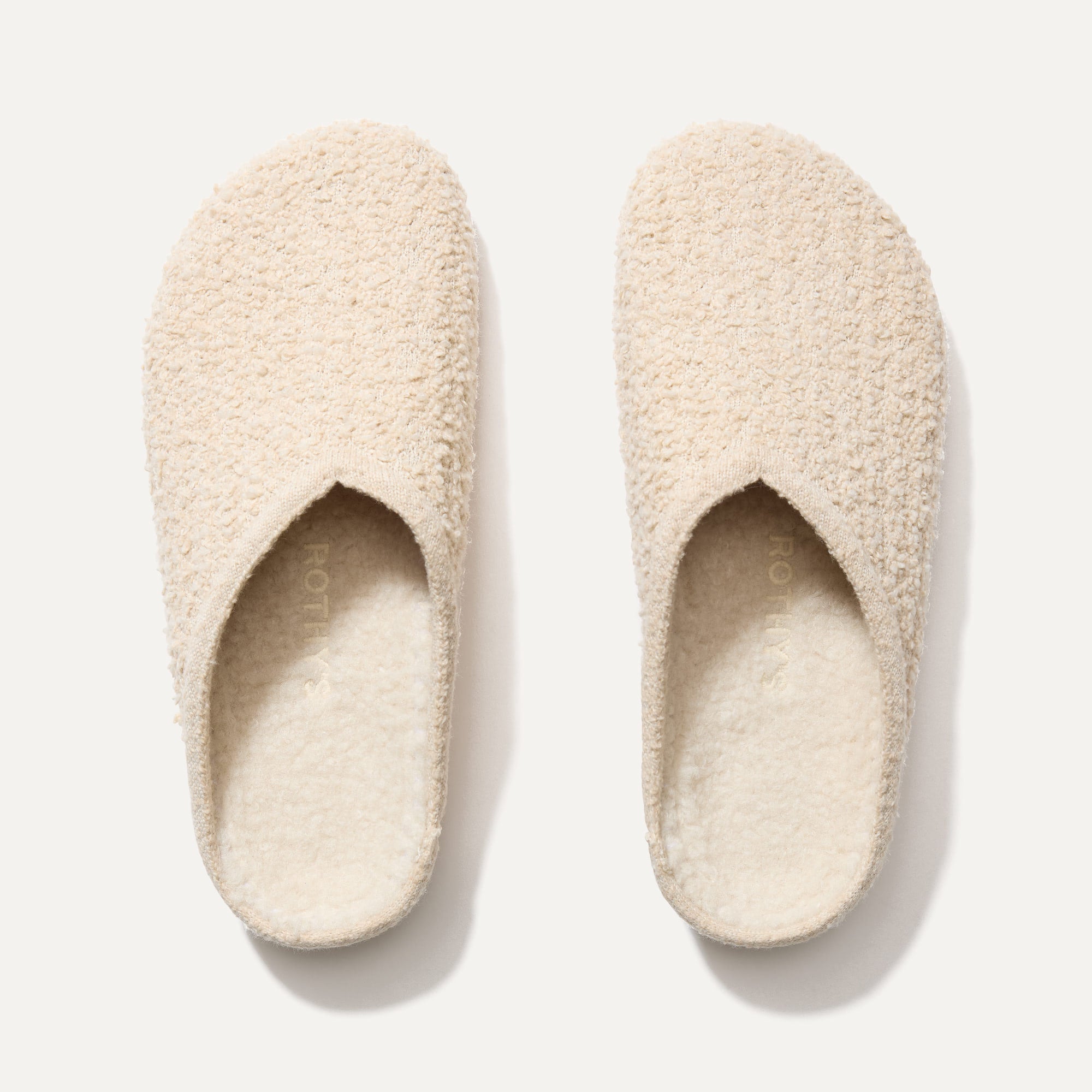 Rothy's The Cozy Clog Zoccoli Cookies Cream Bouclé morbidi