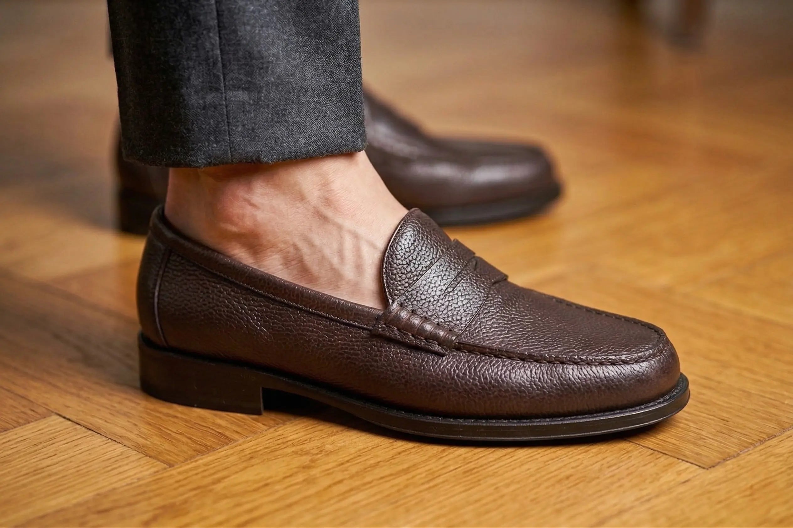 Sandro Barbera Brera Penny Loafer mocassini uomo testa moro
