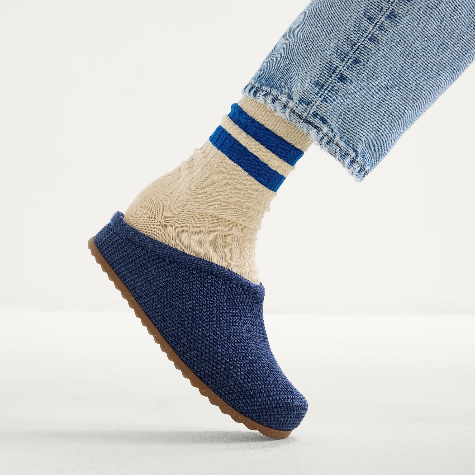 Rothy's The Casual Clog zoccoli donna Blue Raffia blu