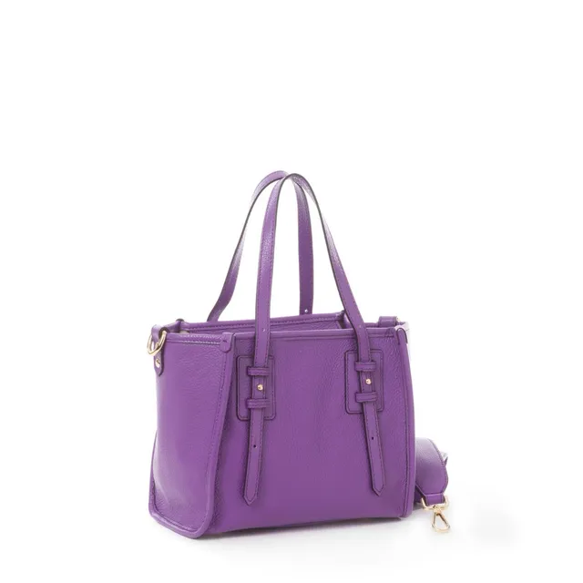 Sandro Barbera C20 borsa donna pelle viola bottalato 34 cm