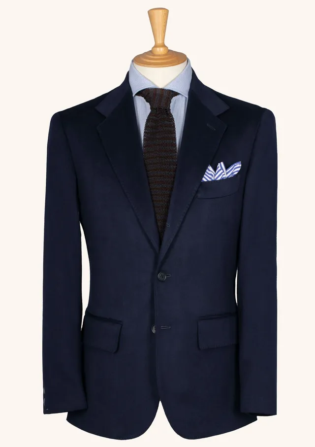 Stefano Bemer SV2134 Giacca Misto Cashmere Blu Sartoriale
