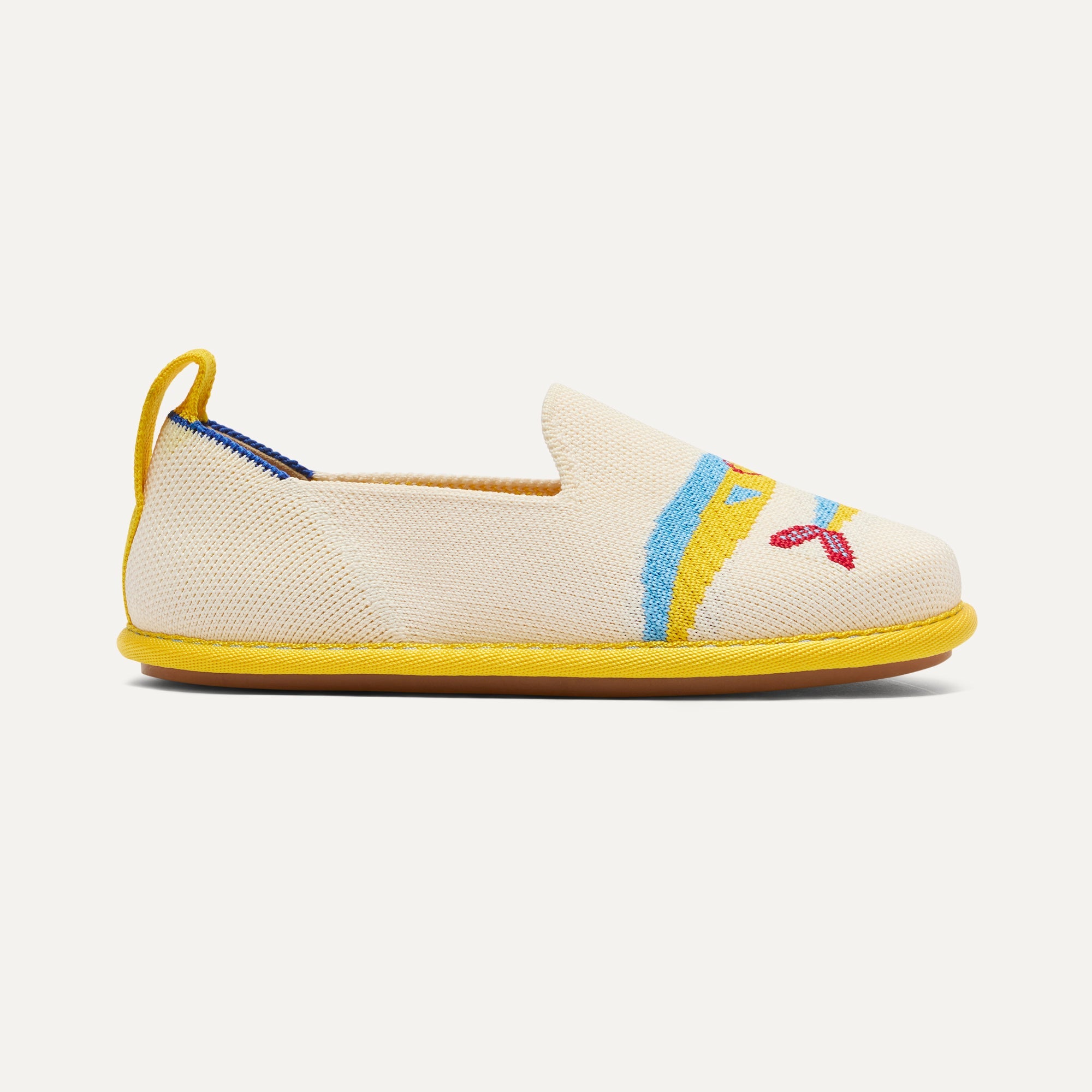 Rothy's Mini Loafer mocassini bambino avorio pesci giallo