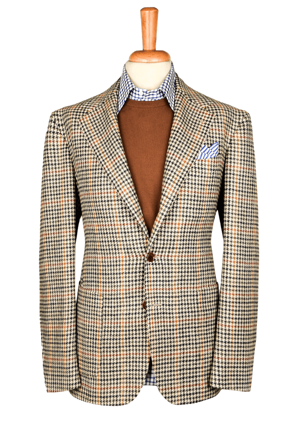 Stefano Bemer SV2098 Blazer Lana Pied-de-Poule Destrutturato