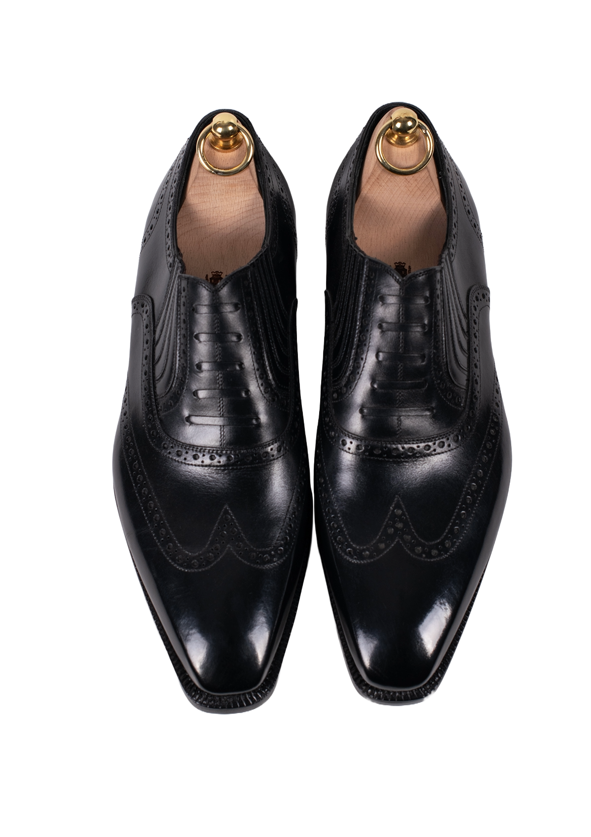 Stefano Bemer Lazymen scarpe oxford pelle nere wingtip