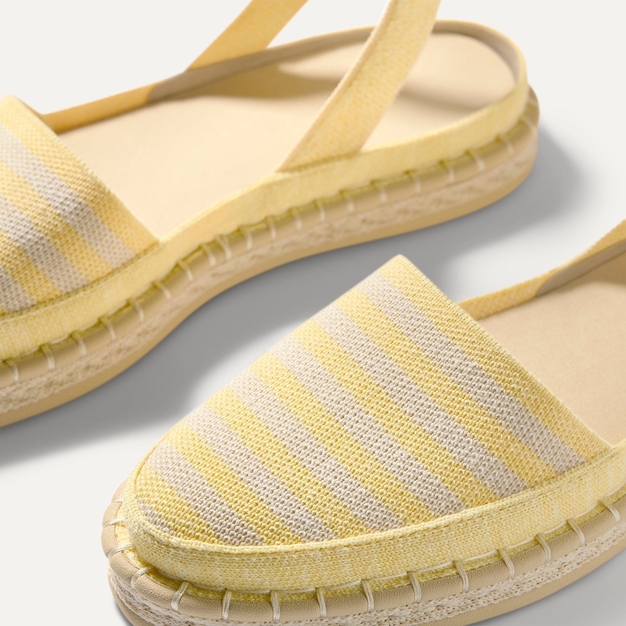 Rothy's The D'Orsay Espadrille ballerine Sunshine Stripe righe