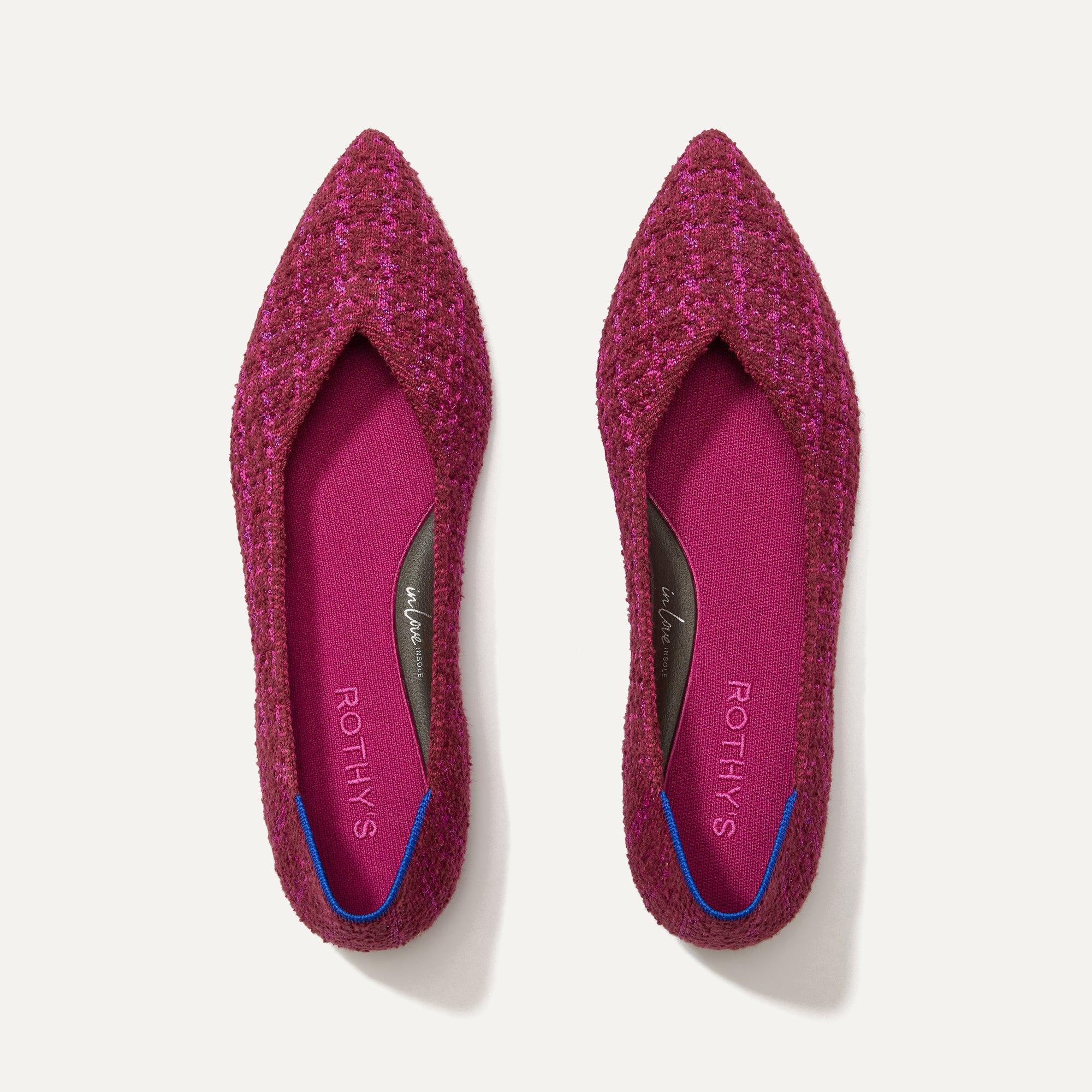 Rothy's Point II ballerine Pebble Herringbone eleganti