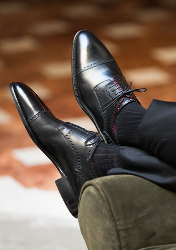 Stefano Bemer Derbies C5320 derby pelle nera 5 occhielli