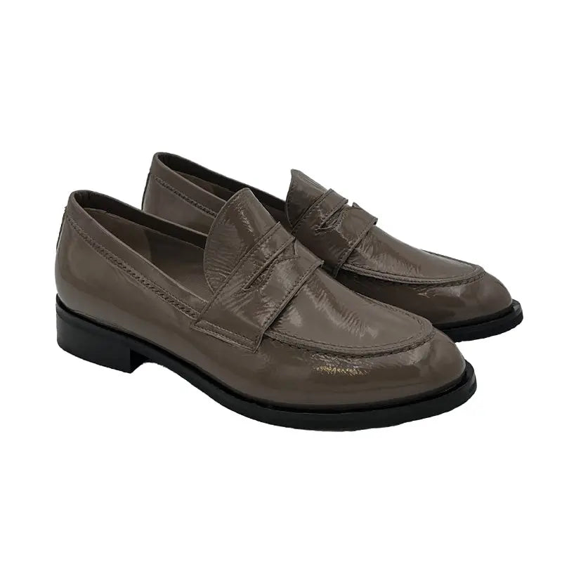 Sandro Barbera & Figli 663 mocassino vernice fango tacco 3