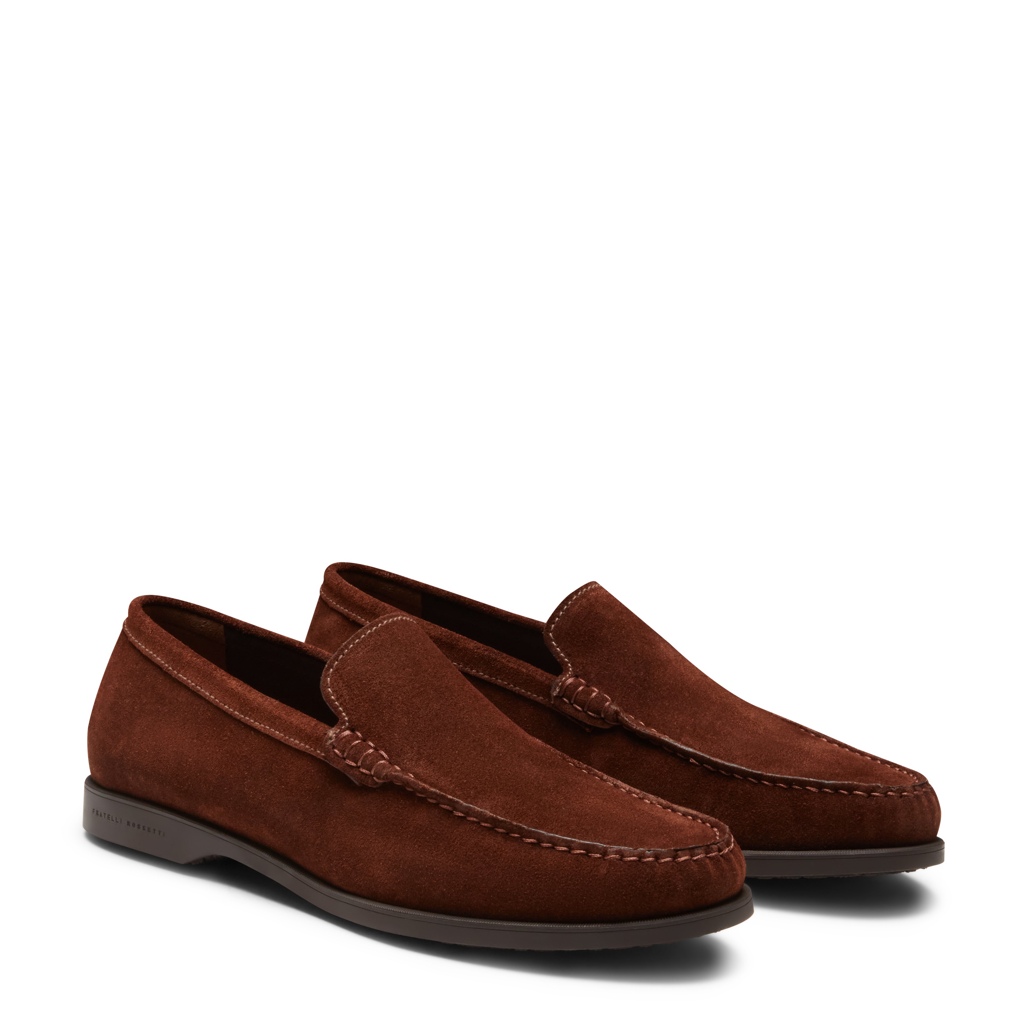 F.lli Rossetti Shoes mocassino 13302 suede castagna