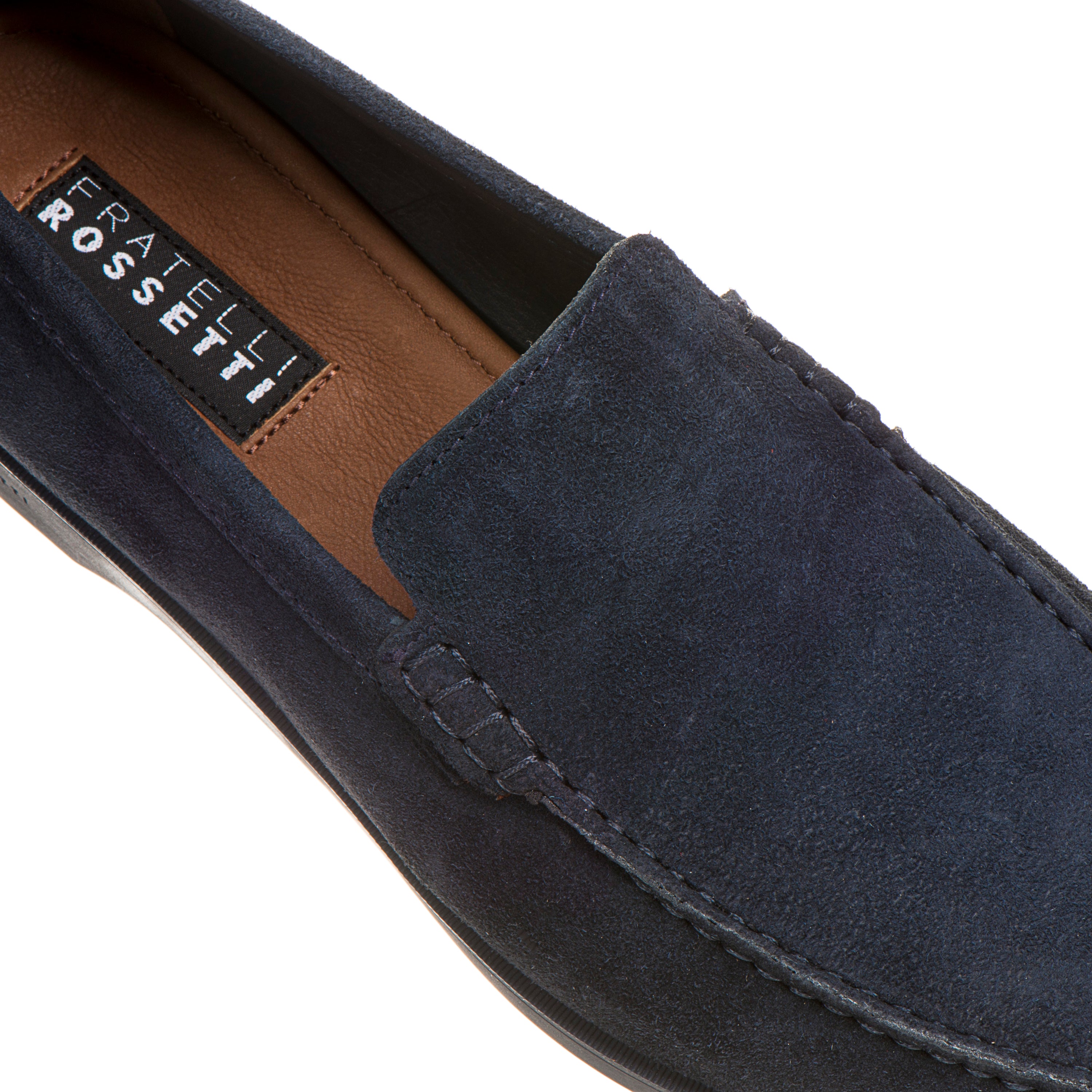 F.lli Rossetti 13302 mocassino uomo suede blu marine