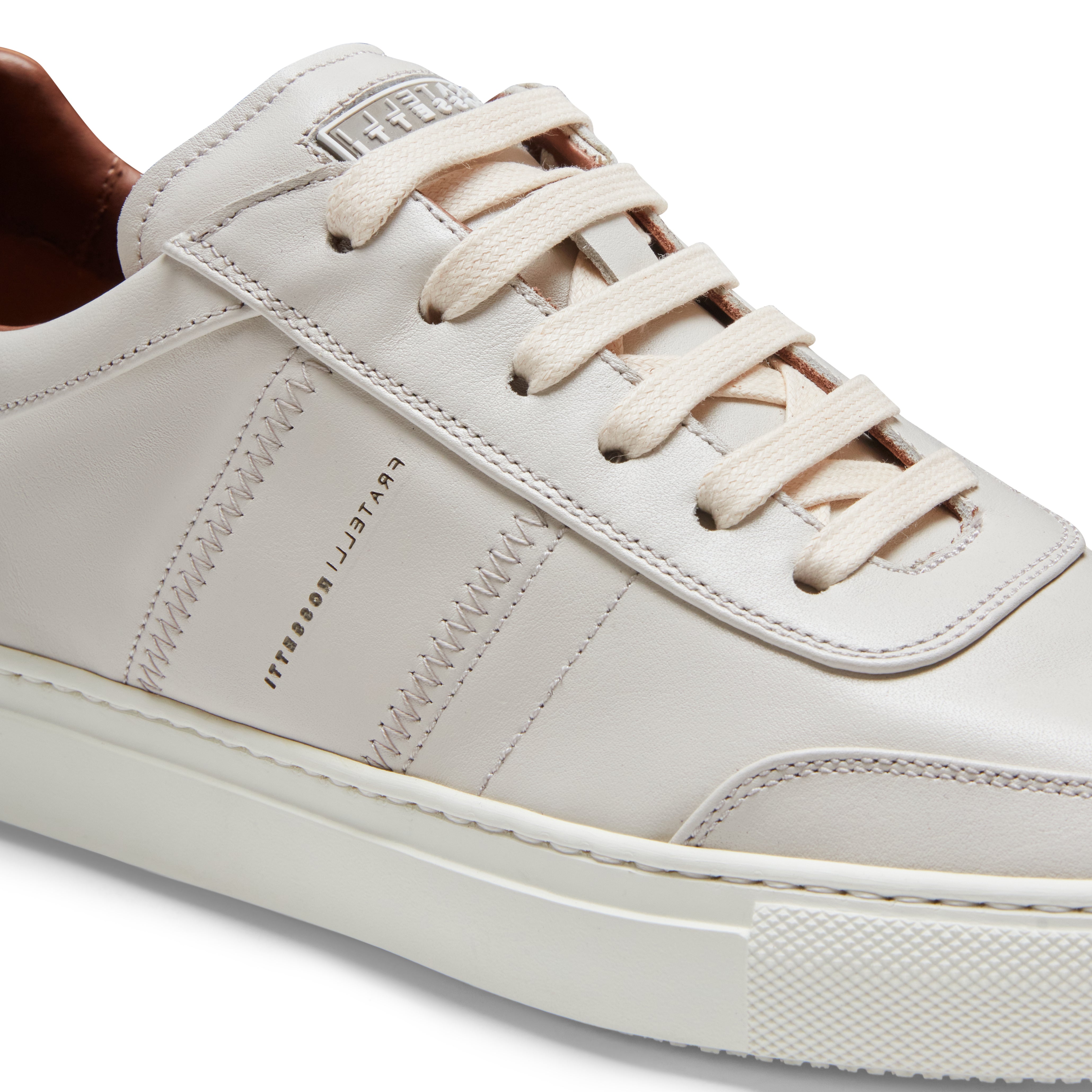 F.lli Rossetti 47404 sneaker pelle latte fondo cassetta