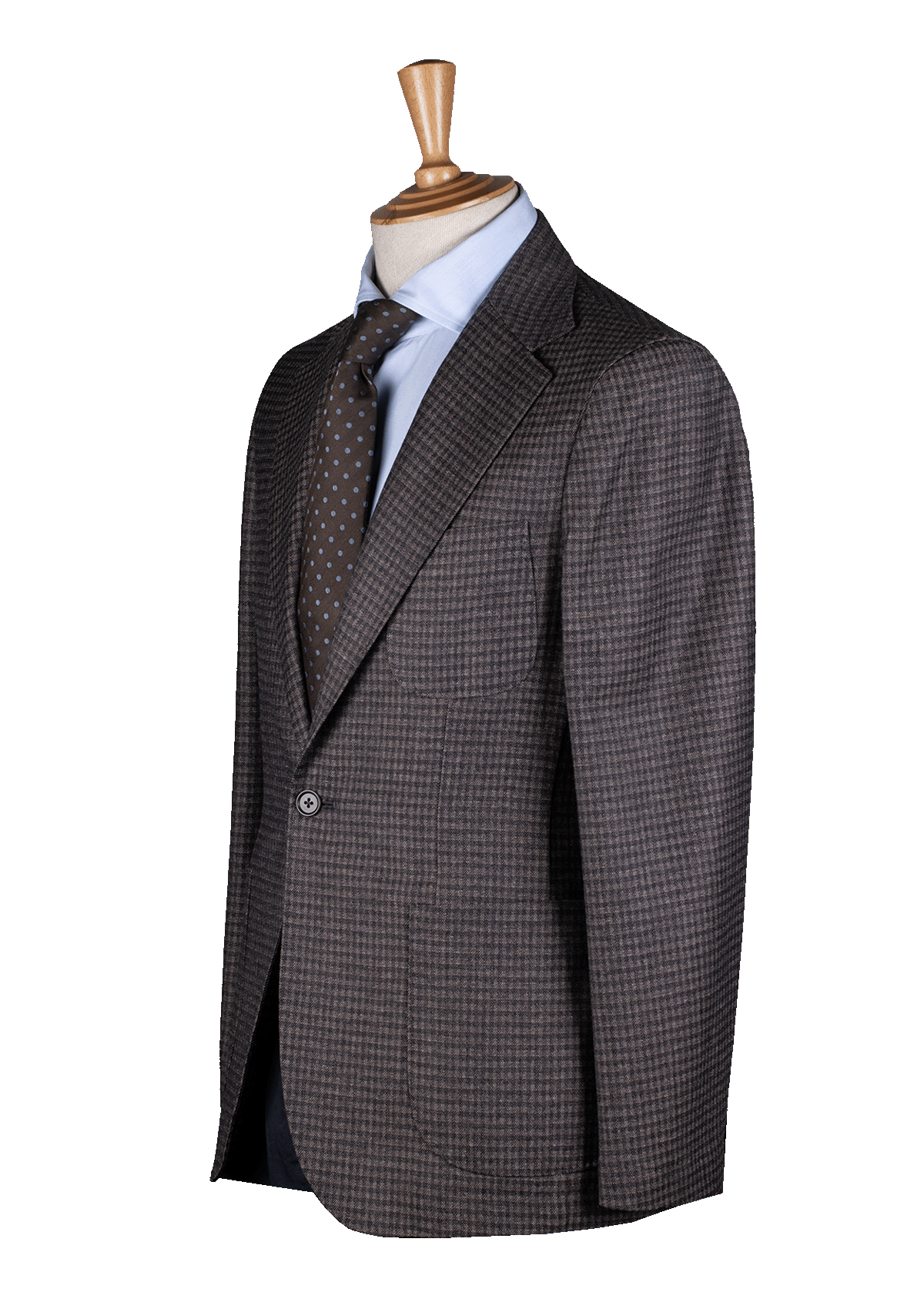 Stefano Bemer Giacca Overshirt Marrone Quadri Lana Cotone 48