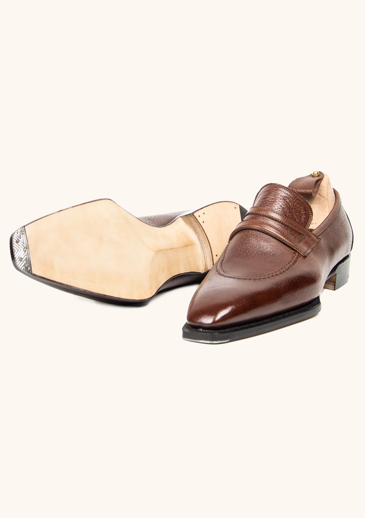 Stefano Bemer Loafers T1250 mocassini penny marrone cinghiale 42