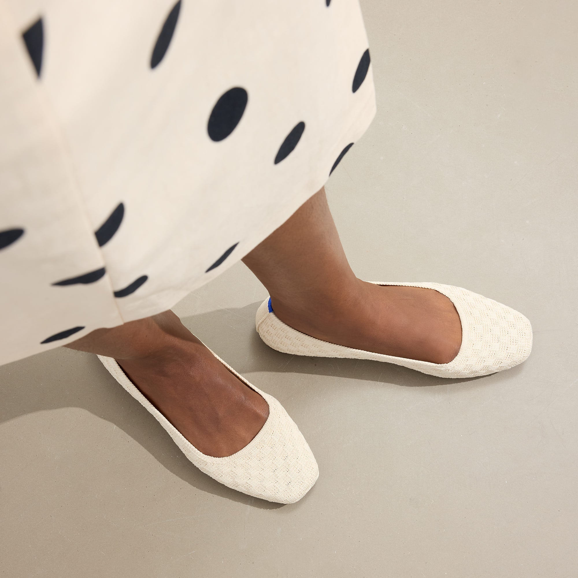 Rothy's The Max Square ballerine avorio Conch punta quadrata