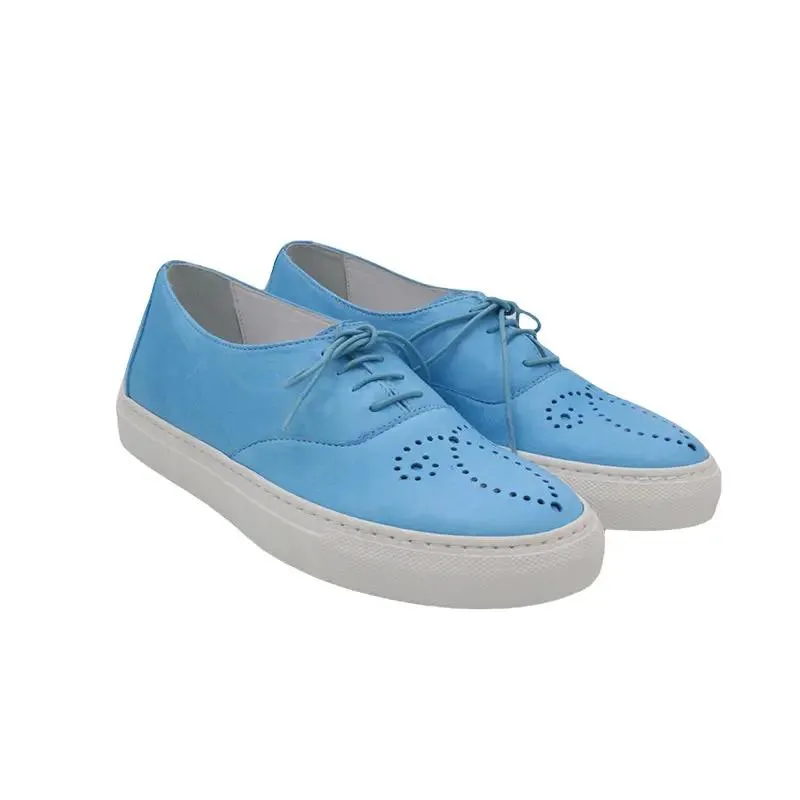 Sandro Barbera Spring francesina donna pelle azzurra