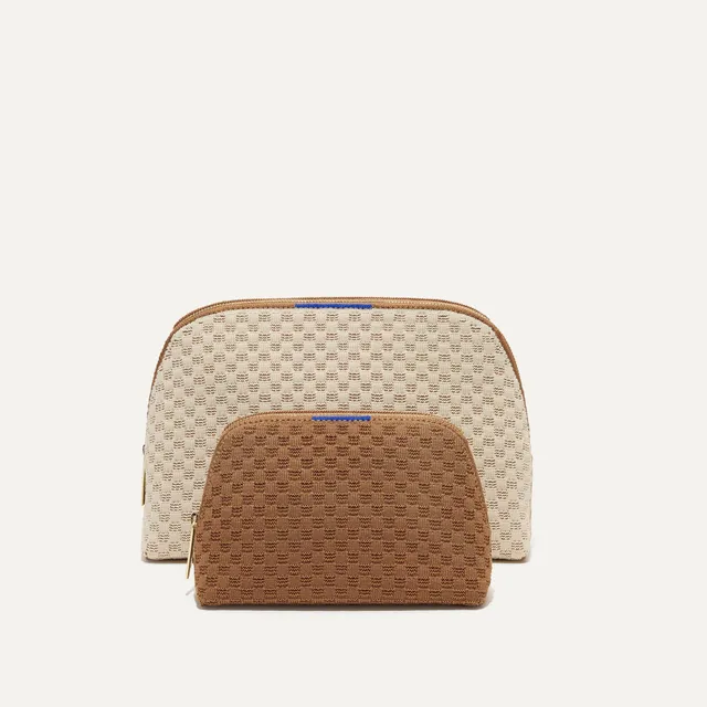 Rothy's The Vanity Set pochette Vanilla Wafer 2 pezzi beige