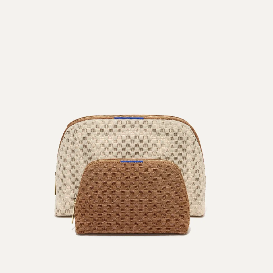 Rothy's The Vanity Set pochette Vanilla Wafer 2 pezzi beige