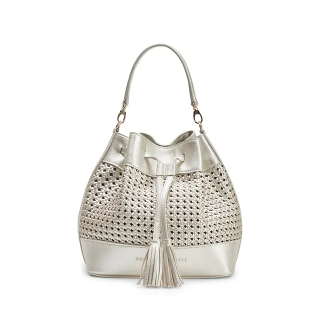 F.lli Rossetti Bucket Bag donna sabbia intrecciata