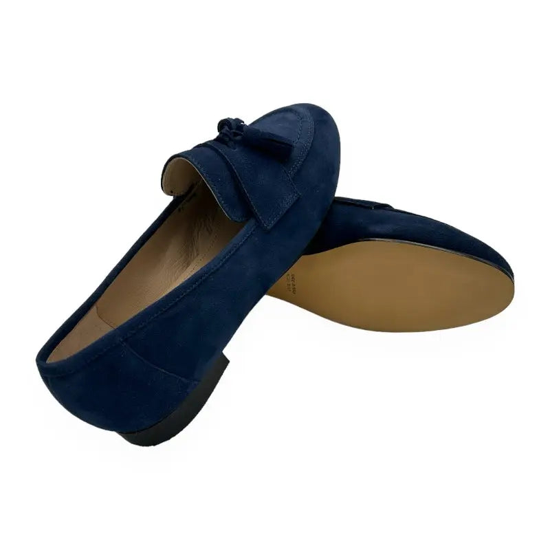 Sandro Barbera & Figli 096 mocassini donna blu pelle tacco 2