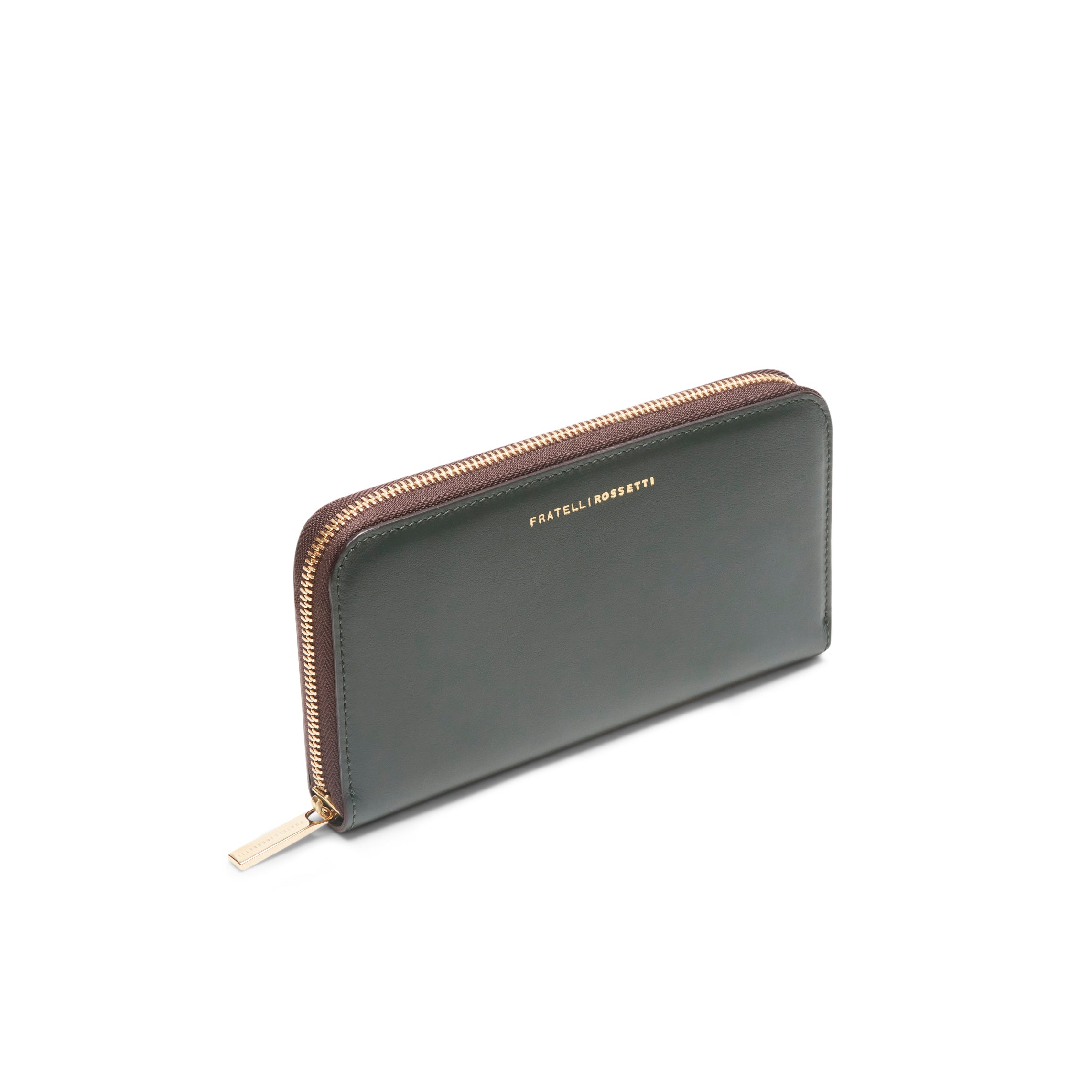F.lli Rossetti Portafoglio Zip Around Pelle Pino Coccodrillo