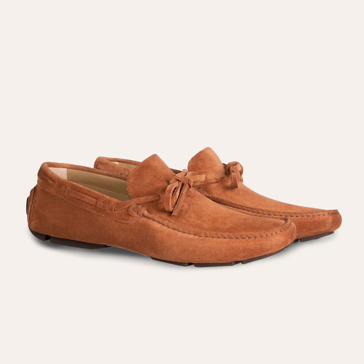 Dellovo Lapio Mocassino Uomo Camoscio Cuoio Leggero