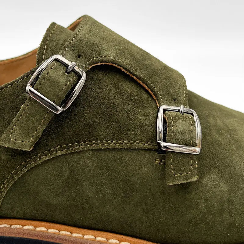 Sandro Barbera Stringate 1528 GoRain double monk verde