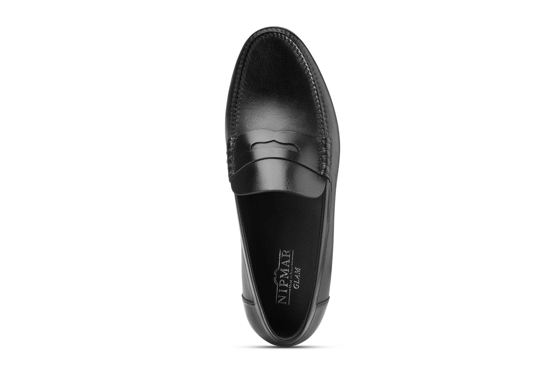 Nipmar Mocassini E21/1007 loafer nero vitello cuoio