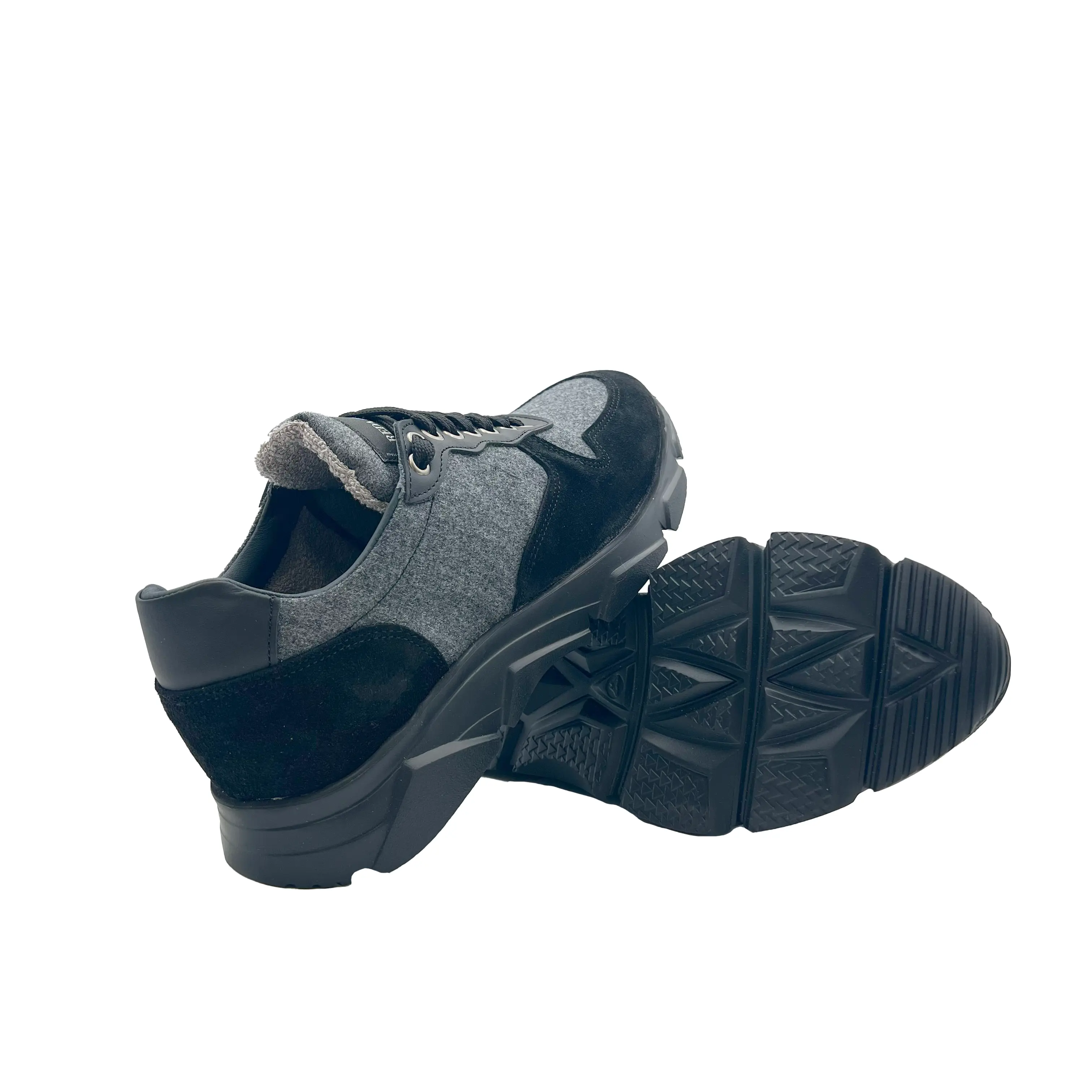 Sandro Barbera Wooly City Run sneaker grigio lana merino