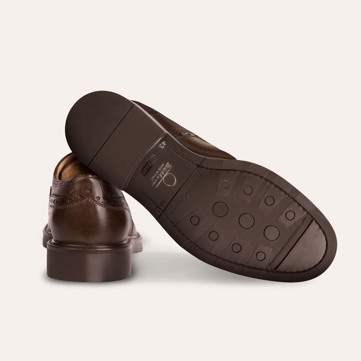 Dellovo Potito Francesina Uomo Vitello Nero Brogue
