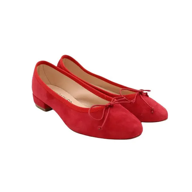 Sandro Barbera 68700 ballerina pelle rossa fondo cuoio