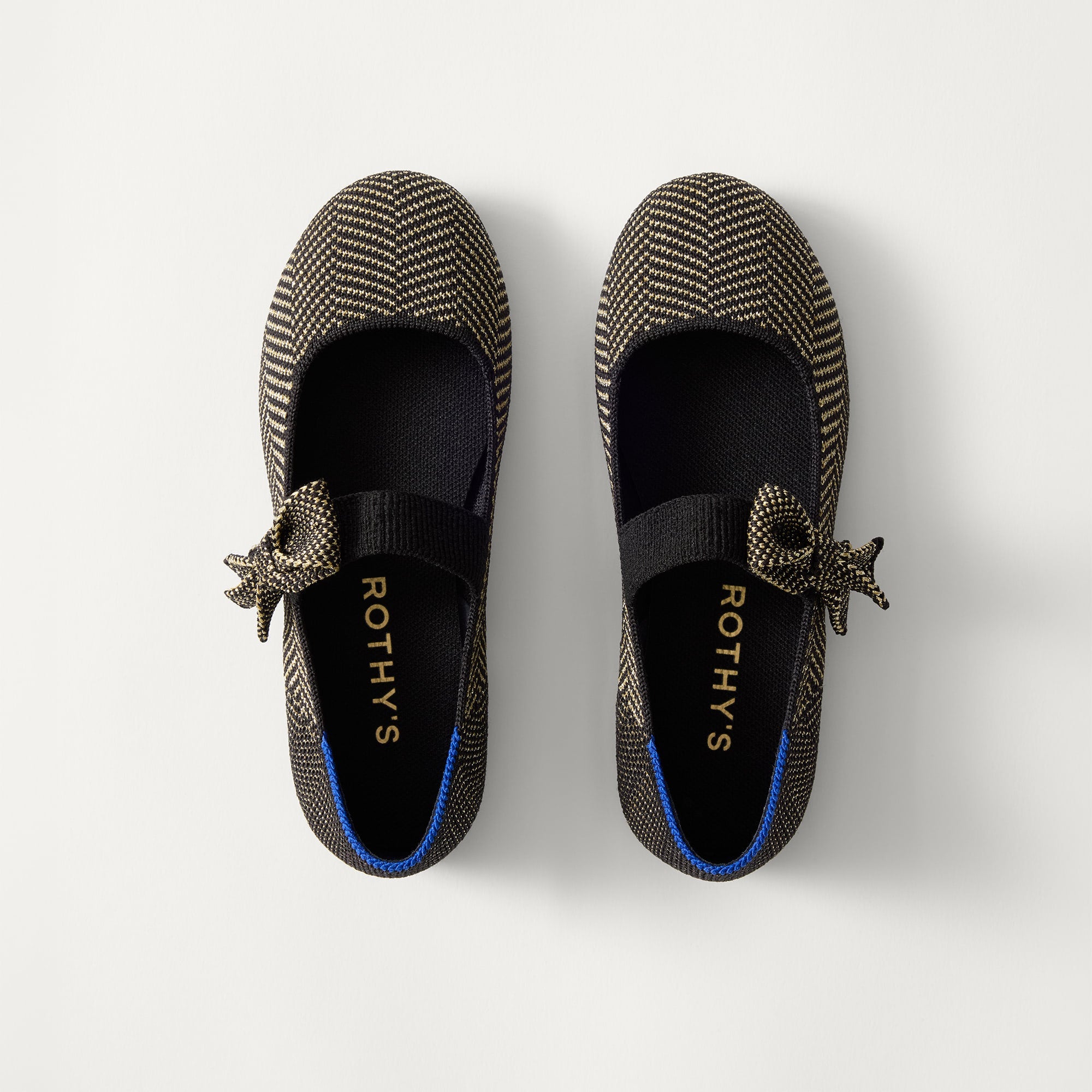 Rothy's Kids Tux Bow Mary Jane scarpe Bronzite