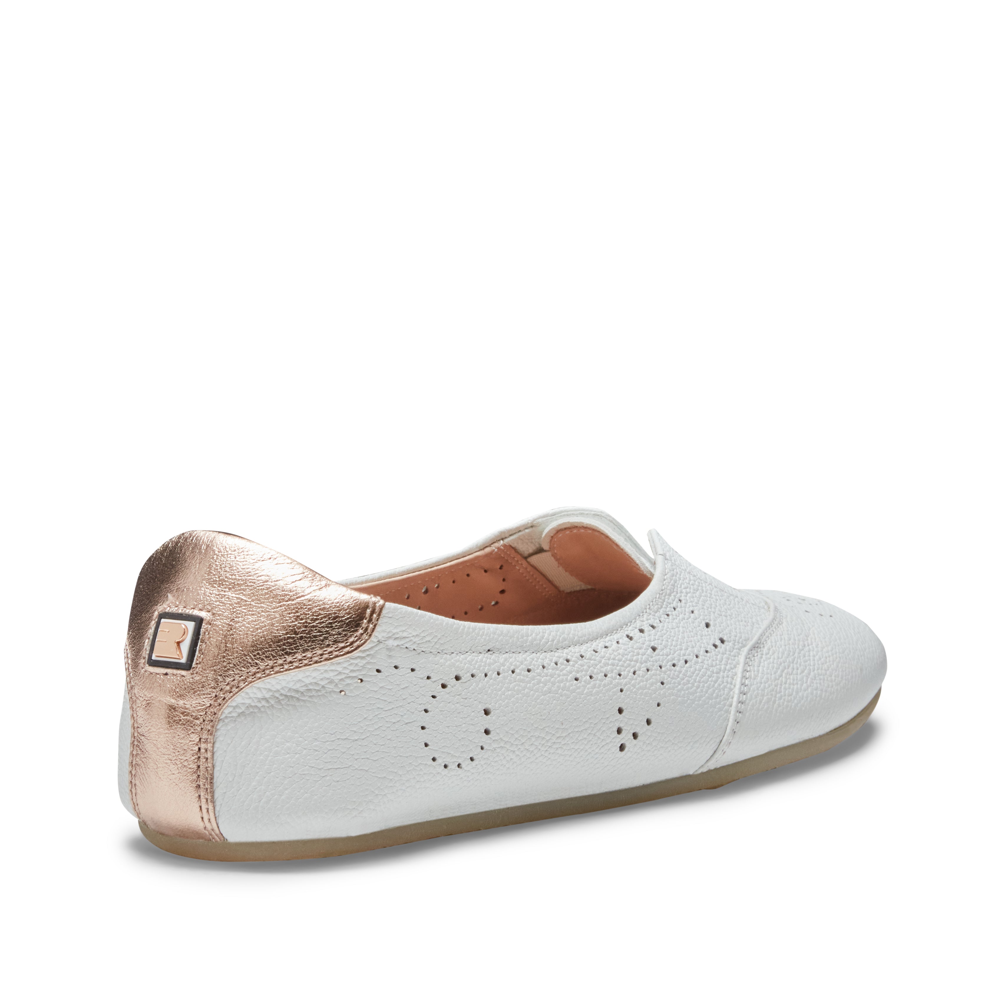 F.lli Rossetti 77226 Ballerina Donna Pelle Bianco Gomma