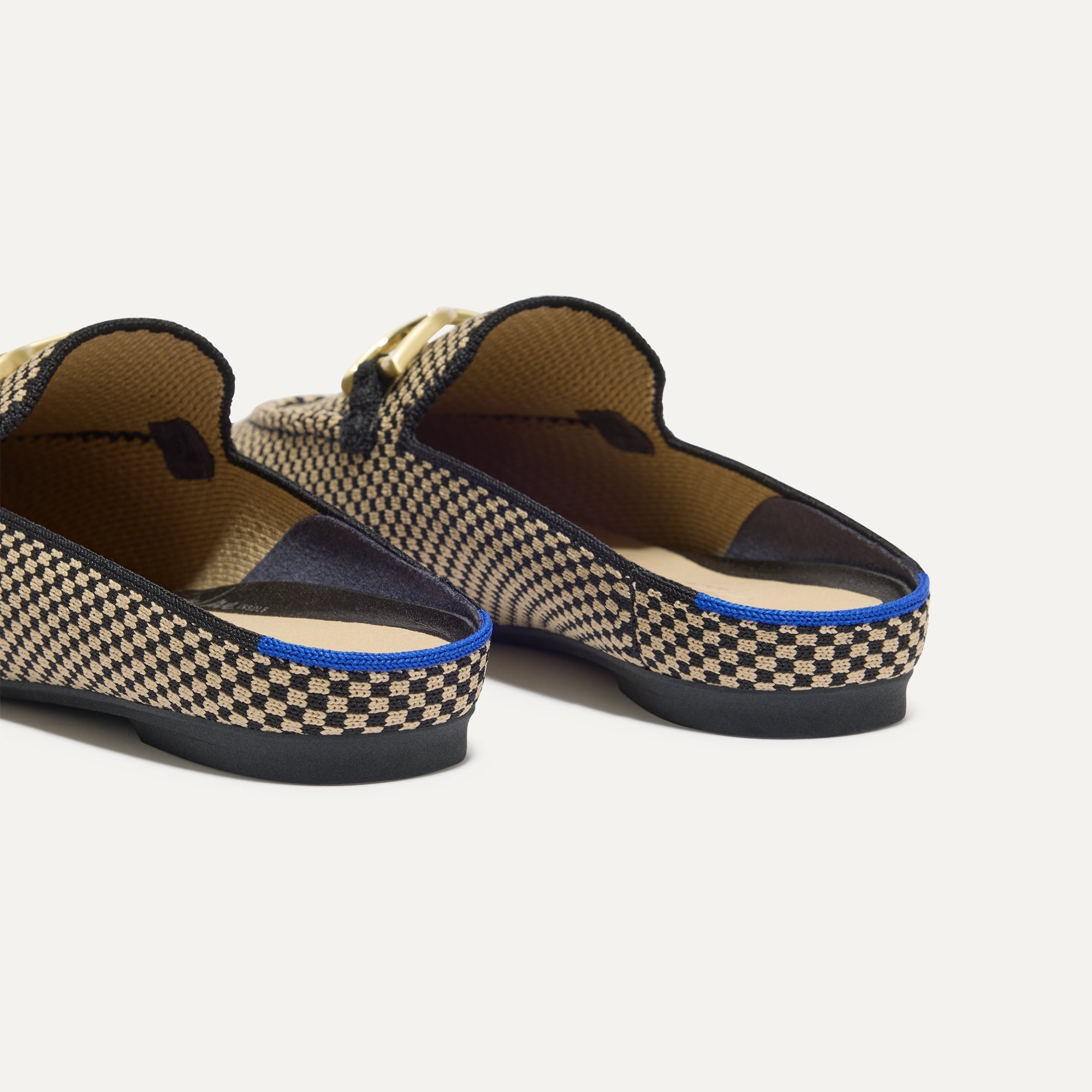 Rothy's The Double Bit Loafer Mule mocassini check nero