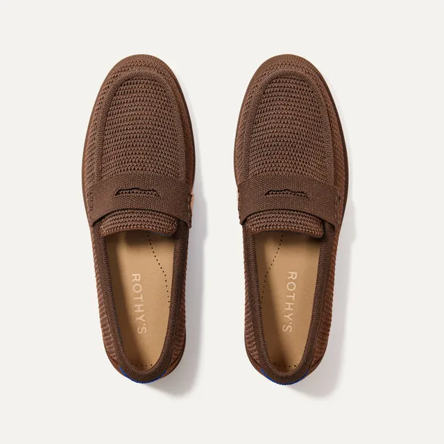 Rothy's The Penny Loafer mocassini donna Cinnamon marrone rafia