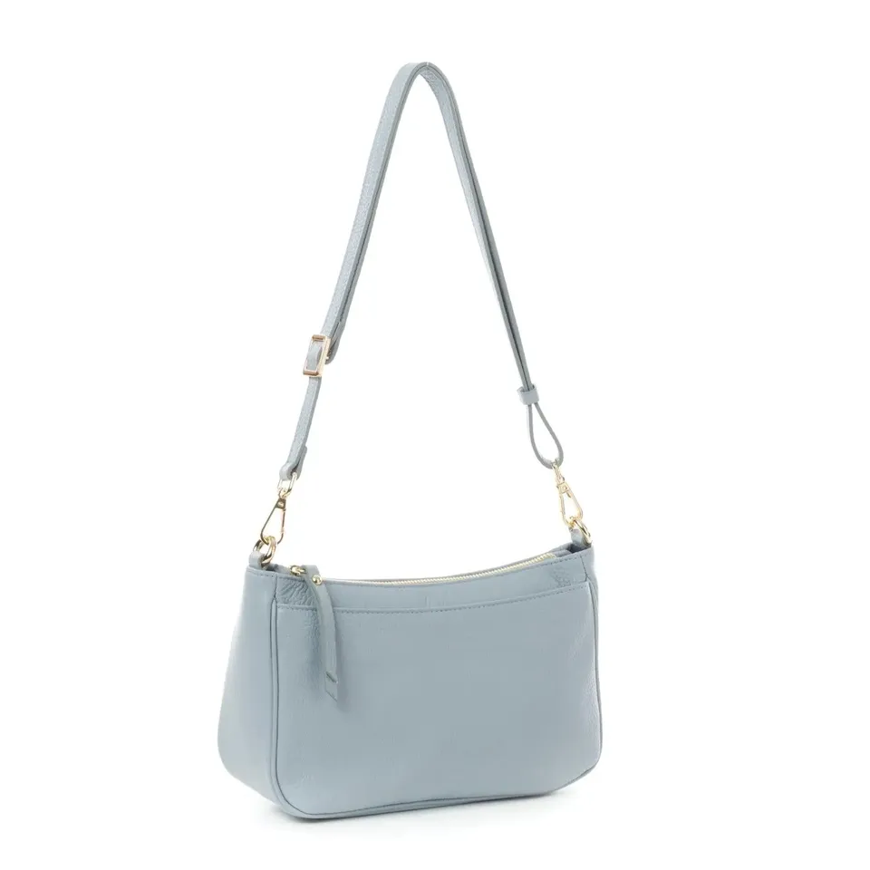 Sandro Barbera C14 Azur borsa azzurra pelle bottalato
