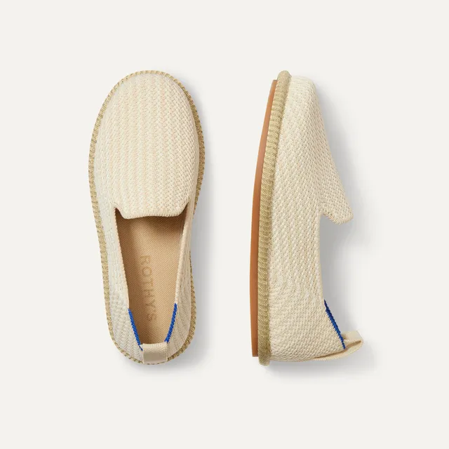 Rothy's The Mini Loafer mocassini bambino Cream Puff Stripe antiscivolo